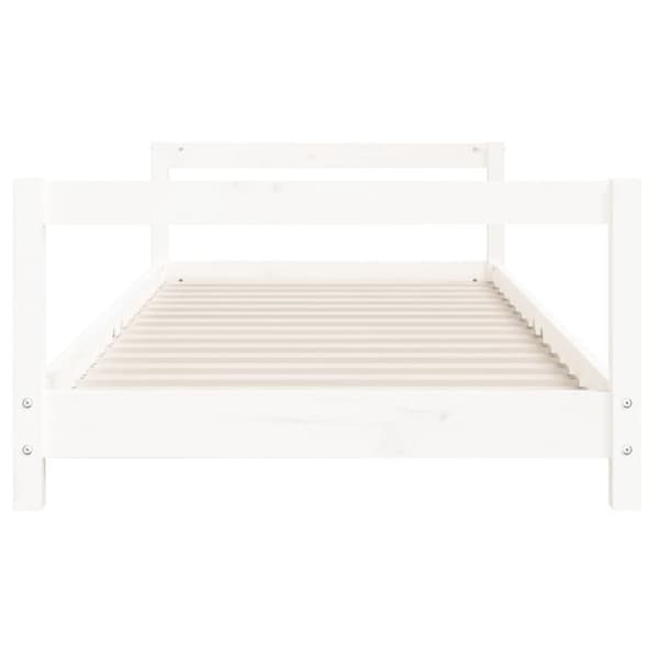 Sängram för barnsäng vit 80x200 cm massiv furu