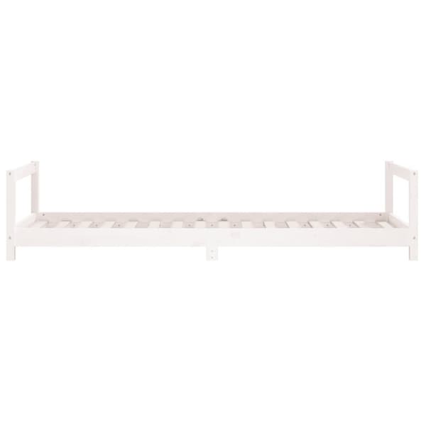 Sängram för barnsäng vit 80x200 cm massiv furu
