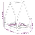 Miniatyrbillede 9 af 9: sengeramme til juniorseng 70x140 cm massivt fyrretræ sort