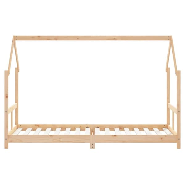 sengeramme til juniorseng 80x200 cm massivt fyrretræ
