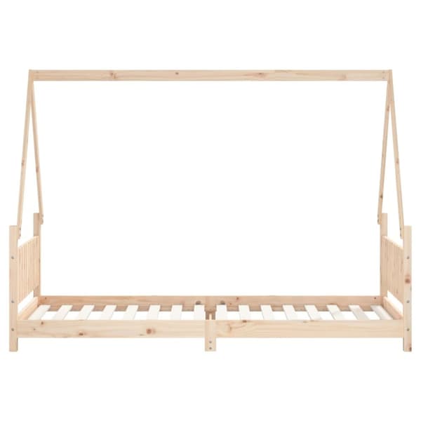 sengeramme til juniorseng 80x200 cm massivt fyrretræ
