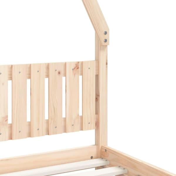 sengeramme til juniorseng 80x200 cm massivt fyrretræ