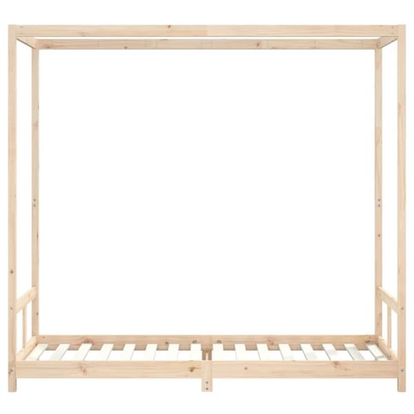 sengeramme til juniorseng 80x200 cm massivt fyrretræ