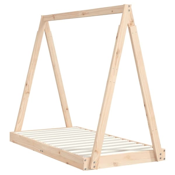 sengeramme til juniorseng 70x140 cm massivt fyrretræ