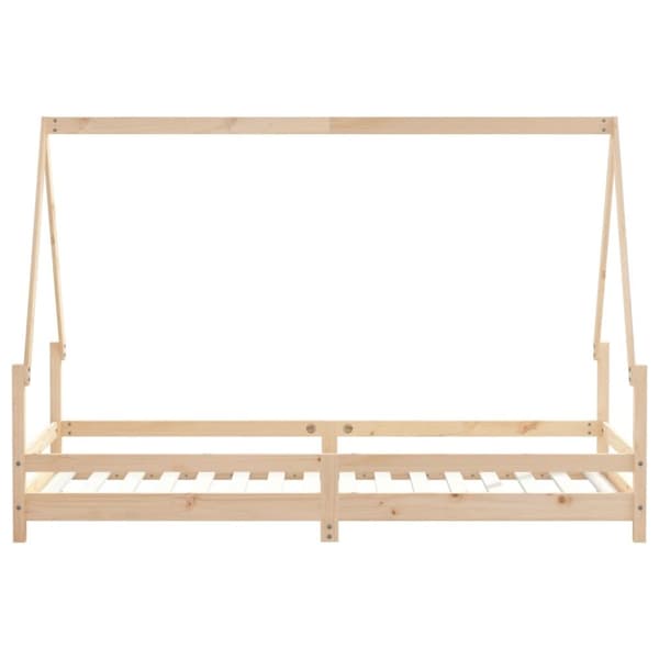sengeramme til juniorseng 90x200 cm massivt fyrretræ
