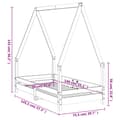 Miniatyrbillede 9 af 9: sengeramme til juniorseng 70x140 cm massivt fyrretræ hvid
