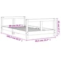 Miniatyrbillede 9 af 9: sengeramme til juniorseng 80x160 cm massivt fyrretræ hvid