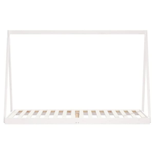 Sängram för barnsäng vit 80x200 cm massiv furu