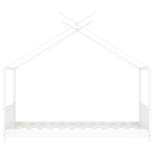 Barnsäng vit massiv furu 80x160 cm