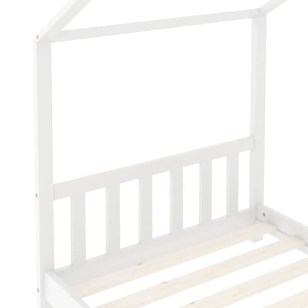 Barnsäng vit massiv furu 80x160 cm