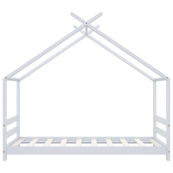 Barnsäng vit massiv furu 80x160 cm
