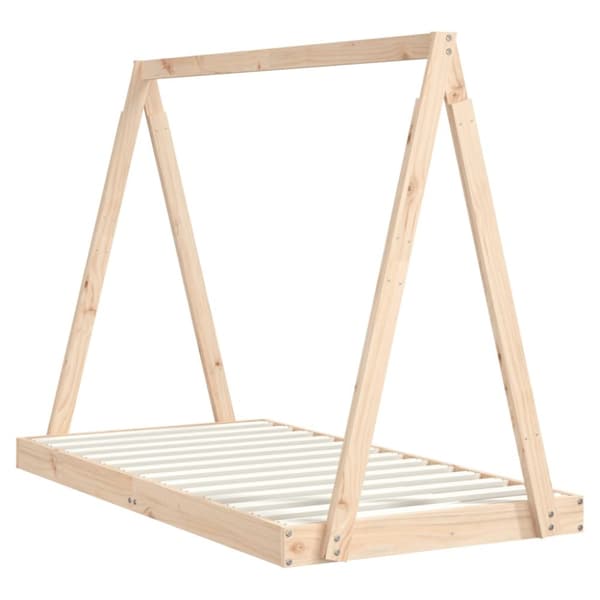 sengeramme til juniorseng 80x160 cm massivt fyrretræ