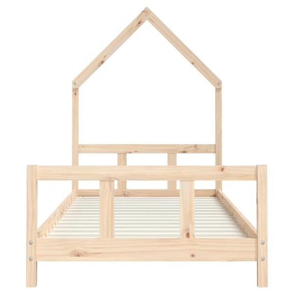 sengeramme til juniorseng 90x190 cm massivt fyrretræ