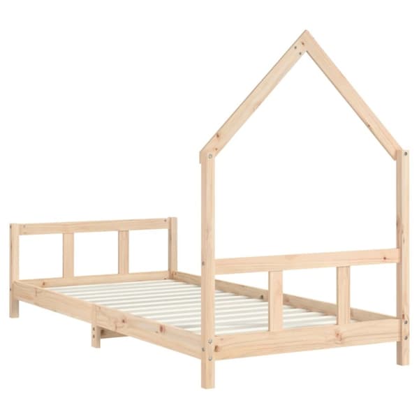 sengeramme til juniorseng 90x190 cm massivt fyrretræ