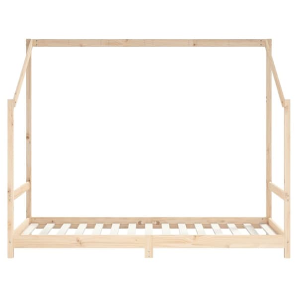 Sängram för barnsäng 2x(90x190) cm massiv furu