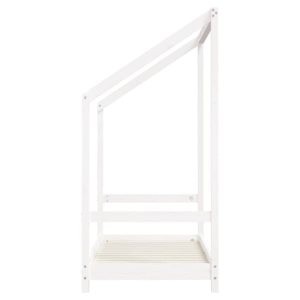 sengeramme til juniorseng 2x(70x140) cm massivt fyrretræ hvid