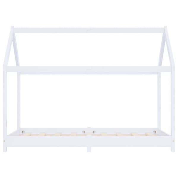 Barnsäng vit massiv furu 70x140 cm