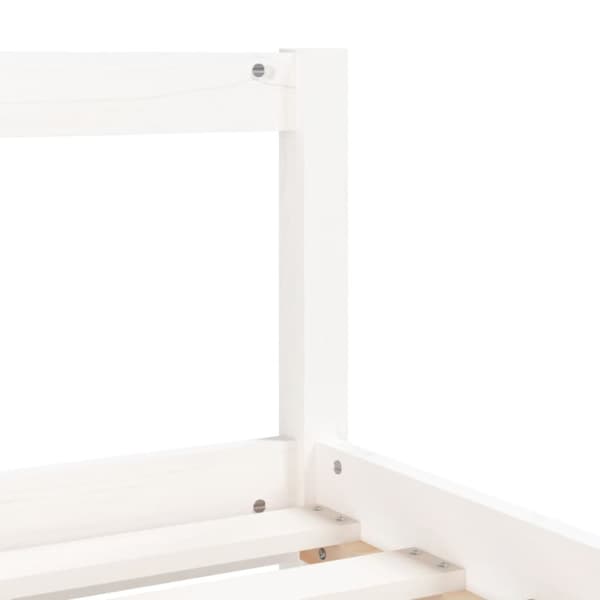 sengeramme til juniorseng m. skuffer 90x190 cm massivt fyr hvid