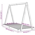Miniatyrbild 9 av 9: Sängram för barn vit 90x190 cm massiv furu