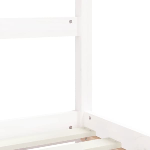 sengeramme til juniorseng 90x190 cm massivt fyrretræ hvid