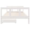 Miniatyrbillede 5 af 10: sengeramme til juniorseng m. skuffer 90x200 cm massivt fyr hvid