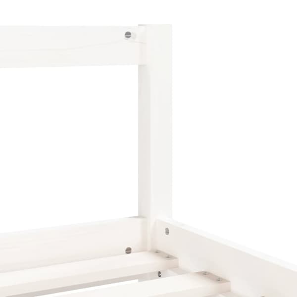 sengeramme til juniorseng m. skuffer 90x200 cm massivt fyr hvid