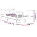 Miniatyrbillede 10 af 10: sengeramme til juniorseng m. skuffer 90x200 cm massivt fyr hvid