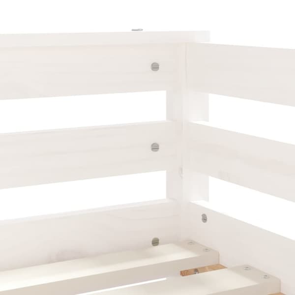 sengeramme til juniorseng m. skuffer 70x140 cm massivt fyr hvid