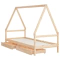 Miniatyrbillede 4 af 10: sengeramme til juniorseng m. skuffer 90x190 cm massivt fyr