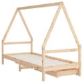 Miniatyrbillede 7 af 10: sengeramme til juniorseng m. skuffer 90x190 cm massivt fyr