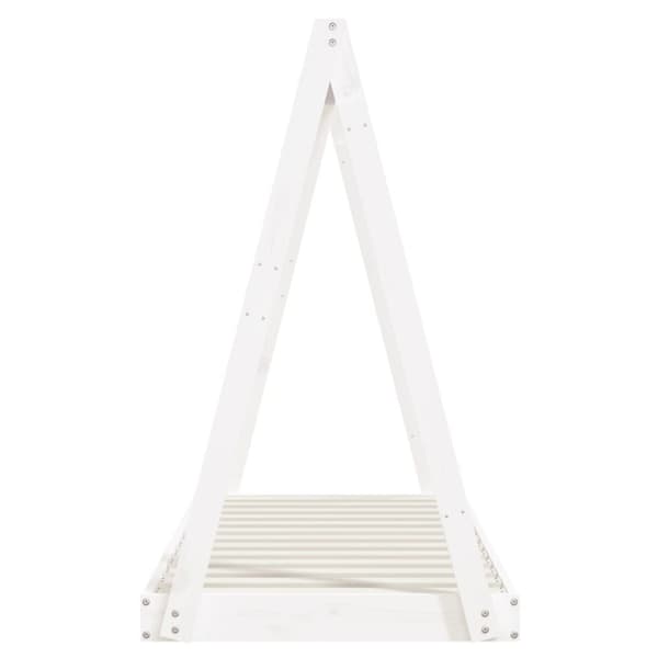 Sängram för barnsäng vit 70x140 cm massiv furu