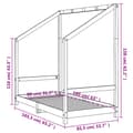 Miniatyrbillede 9 af 9: sengeramme til juniorseng 80x160 cm massivt fyrretræ hvid