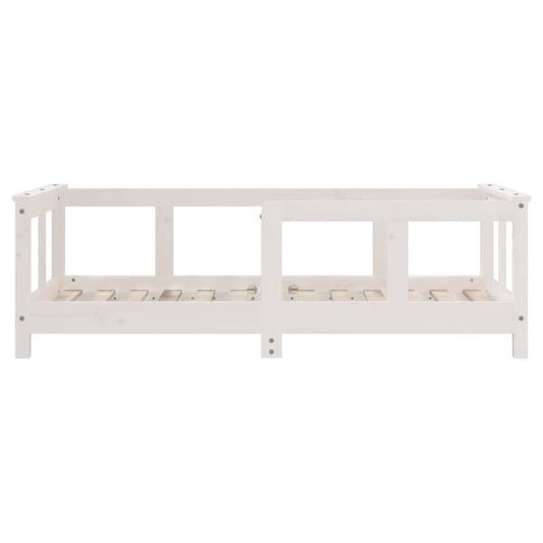 Sängram för barnsäng vit 70x140 cm massiv furu