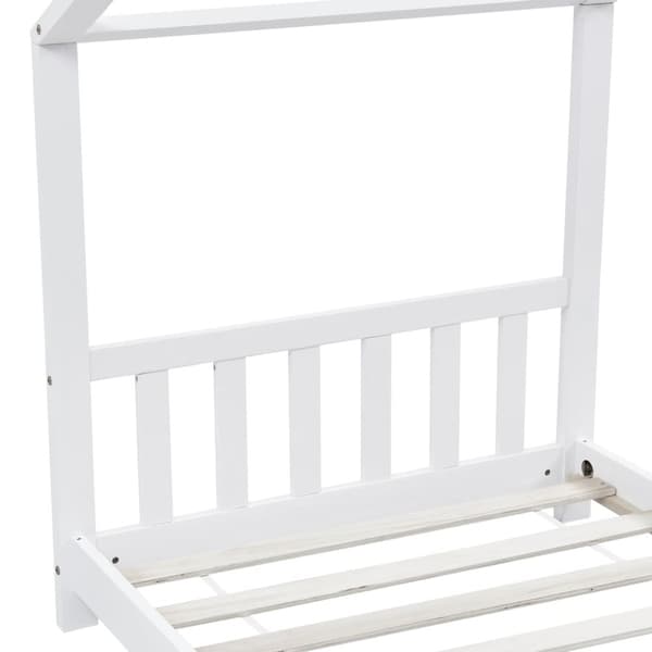sengestel til børneseng 90 x 200 cm massivt fyrretræ hvid