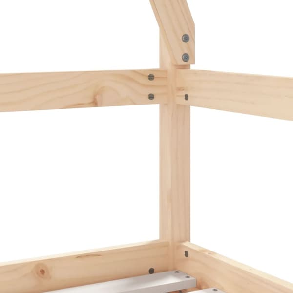 Sängram för barnsäng m. lådor 70x140 cm massiv furu