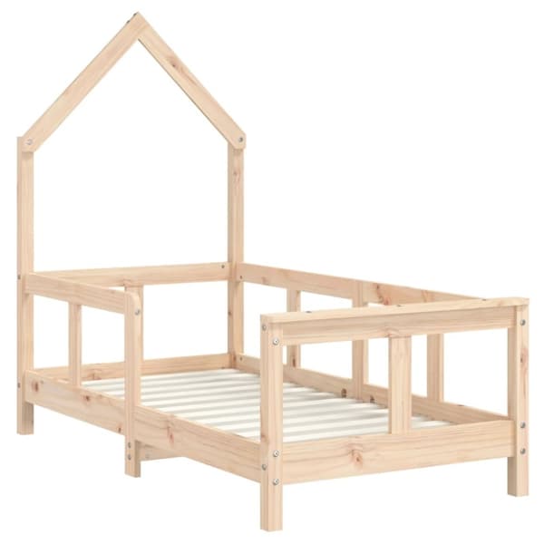 sengeramme til juniorseng 70x140 cm massivt fyrretræ