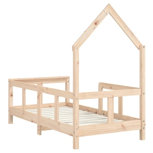 sengeramme til juniorseng 70x140 cm massivt fyrretræ