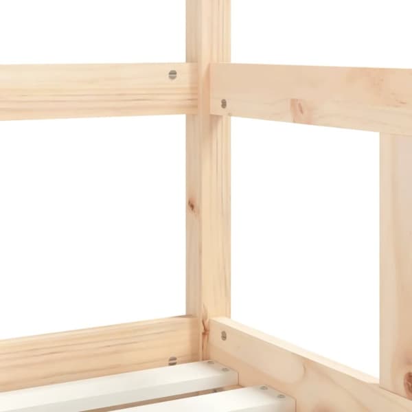 sengeramme til juniorseng 70x140 cm massivt fyrretræ