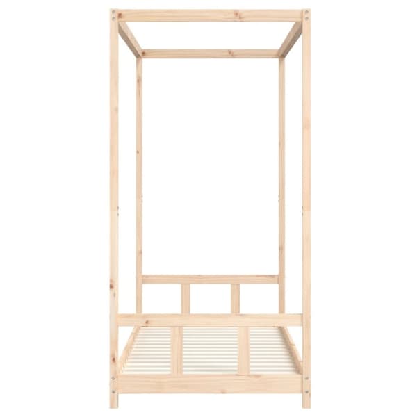 sengeramme til juniorseng 90x200 cm massivt fyrretræ