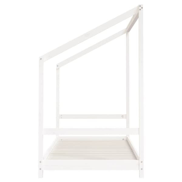 sengeramme til juniorseng 2x(90x200) cm massivt fyrretræ hvid
