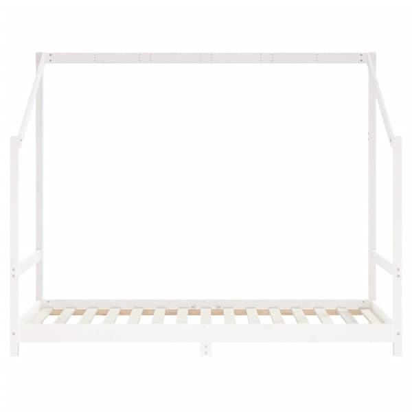 sengeramme til juniorseng 2x(90x190) cm massivt fyrretræ hvid