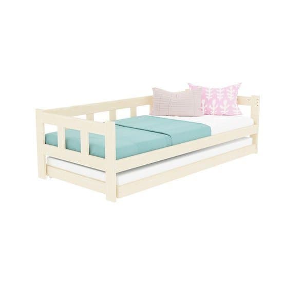 Benlemi - Enkeltseng med sidekant - Hegn - 80x160 Cm - Ubehandlet