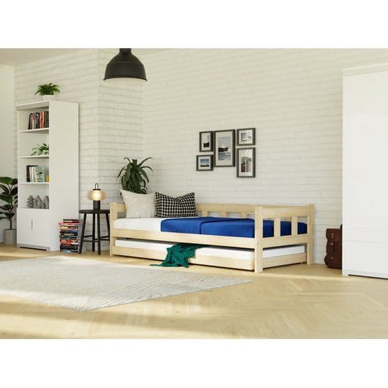 Benlemi - Enkelsäng Med Sidokant - Fence - 120x200 Cm - Vit