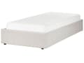 Miniatyrbilde 5 av 10: Seng Lys Beige Polstret 90 x 200 cm Med oppbevaring Uten sengegavl Lamellbunn Soverom Innredning Moderne design