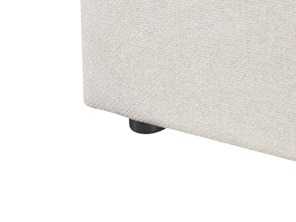 Seng Lys Beige Polstret 90 x 200 cm Med oppbevaring Uten sengegavl Lamellbunn Soverom Innredning Moderne design