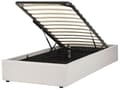 Miniatyrbilde 1 av 10: Seng Lys Beige Polstret 90 x 200 cm Med oppbevaring Uten sengegavl Lamellbunn Soverom Innredning Moderne design