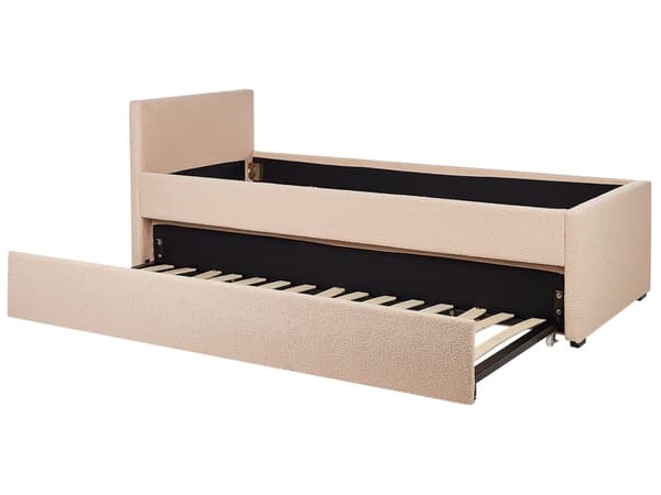 En fersken uttrekkbar barneseng med ramme trukket med 80 x 200 cm stoff Rom Soverom
