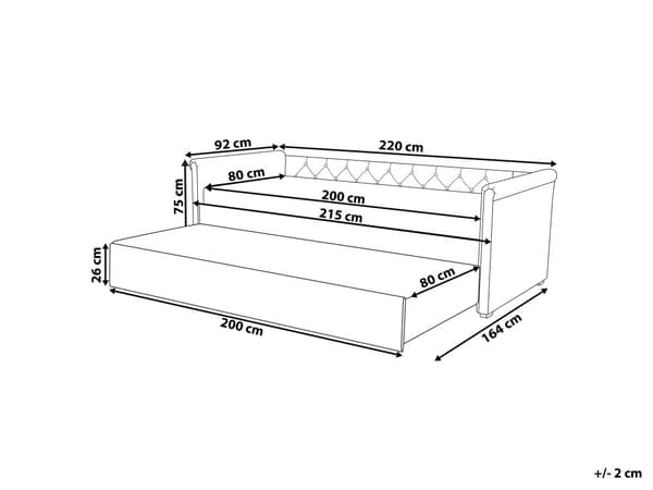 Enkeltseng Pastellrosa Fløyel 80 x 200 cm Junior Sovesofa med Uttrekkbar Dobbeltseng Quiltet Ryggstøtte til Barnerommet Multifunksjonell Design