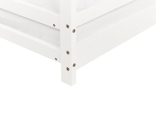 Barneseng Hvit Furu 90 x 200 cm med Lamellbunn Seng for småbarn Moderne Barneværelse