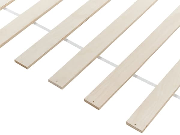 Barneseng Hvit Furu 90 x 200 cm med Lamellbunn Seng for småbarn Moderne Barneværelse